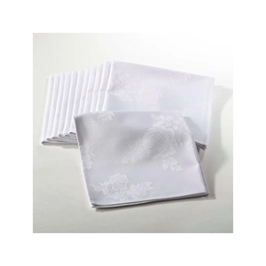 Serviettes de table blanches unies en coton 100% doux et résistant, 40x40cm, 180 GSM, pour mariage, banquet, événement, vente en gros et fête - Product Image 3