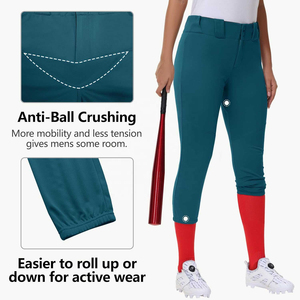 2024 Women's Adult Utility Track Pants Low Rise 3/4 Tapered Leg Printed Dual Layer <b>Knee</b> Anti-Ball Crushing Polyester/Cotton - Product Image 3