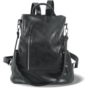 Ladies Premium Goat Leather Backpack Large Space Capacity Modern Minimal <b>Bagpack</b> Suitable For Work Travel & Daily Essentials - Product Image 4