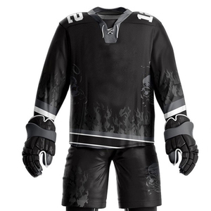Último Diseño, Alta Calidad, Nueva Llegada, Conjuntos de Uniformes de Hockey sobre Hielo para Hombre Adulto, 100% Poliéster, Transpirable, Ecológico, de Secado Rápido - Product Image 4