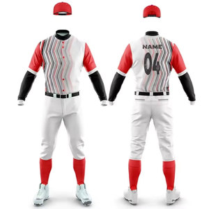 Conjunto de Uniforme de Béisbol Personalizable 100% Poliéster, Transpirable, con Logotipo y Número del Equipo Impresos, Tallas Grandes Disponibles - Product Image 5
