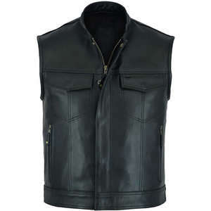 Chaleco de Hombre Personalizado de Piel de Oveja Transpirable, Chaleco de Alta Calidad, Corte Regular, Venta al Por Mayor, Chaleco Masculino de Moda - Product Image 1