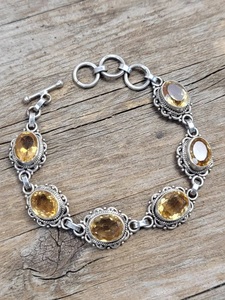 Natural Citrine Topaz 925 Sterling Silver Handmade Adjustable <b>Bracelet</b> Gemstone Jewelry Designer <b>Boho</b> <b>Bracelet</b> for Unisex - Product Image 5