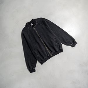 Nouvelle Collection 2026 – Blouson Rétro Décontracté en Coton Lourd 450 g/m² Effet Laine Lavée, Coupe Ample Tendance pour Homme - Product Image 4