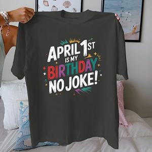 Cumpleaños abril algodón puro Mujer camiseta ajuste cómodo - Product Image 4