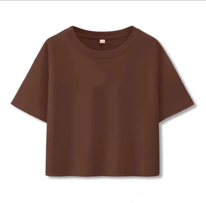 เสื้อยืดครอปแขนสั้นแบรนด์ส่วนตัวคัดสรรคุณภาพสูง ผลิตจากผ้าฝ้าย 100% จากผู้เชี่ยวชาญด้านการจัดหาจากทั่วโลก - Product Image 5