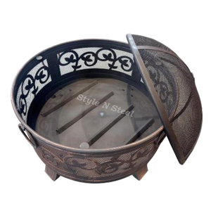 Foyer extérieur classique résistant à la chaleur, design autoportant, pour brûler du charbon/du bois, idéal pour l'extérieur et le barbecue - Product Image 1