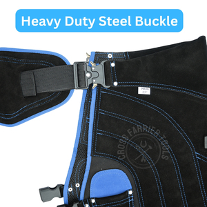 Tabliers de fermeur de chevaux robustes avec ceinture à boucle en acier inoxydable, tissu en maille ventilée, rangement pour couteaux et aimant à clous - Product Image 6