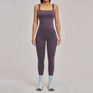 Conjunto Deportivo de Verano para Mujer, 2 Piezas, Traje de Yoga, Ropa Deportiva para Gimnasio, Secado Rápido, Bra Deportivo sin Mangas, Conjunto de Yoga - Product Image 4