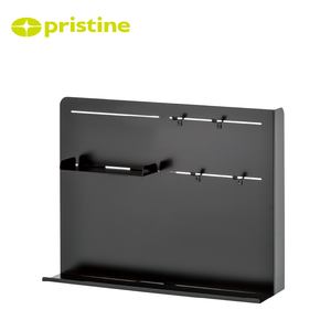 Minimalist Metal Kitchen Organizer Spice <b>Rack</b> With Utensil Holder Rectangle Shape Black Matte Finish - Product Image 6