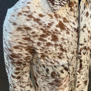Men's Stylish Cowhide <b>Leather</b> <b>Jacket</b> with <b>Real</b> Hair Unique Cow Skin for Winter Riding for Outdoor Fashion Cowhide <b>Leather</b> <b>Jacket</b> - Product Image 3