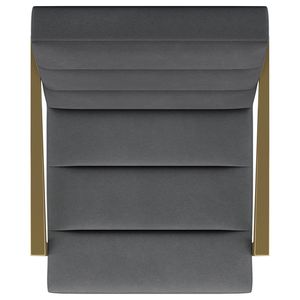 Sillón de Acento Merriman Gris Tapizado con Brazos de Metal, Acabado Oscuro Elegante para Sala de Estar - Product Image 5