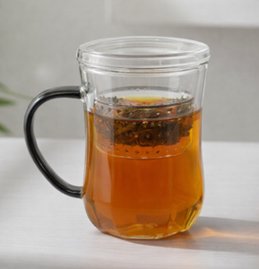 Good Quality 3306326-0.28 Northern Europe Style Borosilicate Glass <b>Cup</b> <b>Plastic</b> Handle Heat-Resistant Unisex for Hot/Cold <b>Drinks</b> - Product Image 1