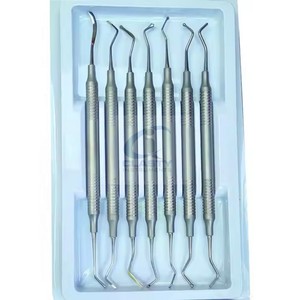 Ensemble de 7 instruments de restauration dentaire en résine composite, outils manuels avec poignée ergonomique - Product Image 5