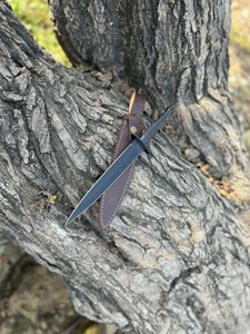 Commando Knife With Straight <b>Edge</b> Carbon Steel Blade Black <b>Rubber</b> Handle 0.6mm Thickness Hunting Knife - Product Image 5