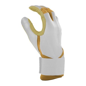 Gants de frappe en cuir blanc et or, rembourrés, à enfiler, unisexe, pour adulte, entraînement, main gauche, XL, XXL, durables, respirants - Product Image 2