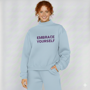 เสื้อสเวตเชิ้ตคอสูงสำหรับผู้หญิง ฤดูหนาว ผ้าหนา อุ่นสบาย สไตล์ลำลอง รับผลิตแบบ OEM - Product Image 1