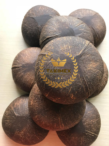 100% cuencos de cáscara de coco Natural tamaño 10cm a 18cm vajilla de fiesta hogar Vietnam fabricación embalaje de cartón - Product Image 3