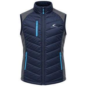 Blackthorn Men's Black Puffer Vest With Orange Zippers Stand Collar Windproof Winter Casual Outerwear <b>Gilet</b> Jacket - Product Image 2