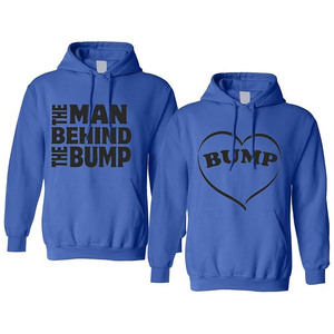 Conjunto de Sudaderas con Capucha Personalizadas con Estampado Gráfico para Parejas de Embarazadas y Parejas - Sudaderas Unisex al por Mayor con Estampado de Embarazo - Product Image 2