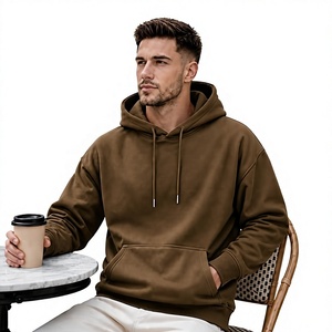 Sweat à capuche décontracté pour homme, en molleton doublé, en coton/polyester respirant, manches longues, couleur unie, idéal pour l'hiver - Product Image 5