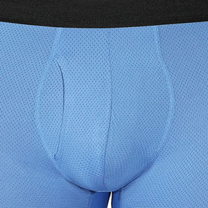 Calzoncillos bóxer para hombre de marca propia, de pierna corta, de algodón sólido, con logotipo personalizado. - Product Image 3