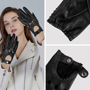 Gants de conduite vintage en cuir pour hommes et femmes, gants de course personnalisés en cuir véritable, gants de conduite respirants perforés - Product Image 4