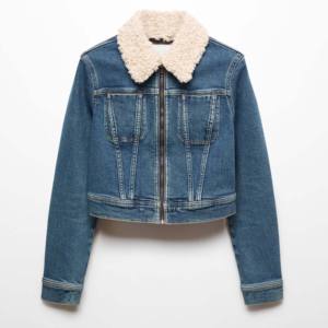 Unisex Cropped Motorcycle <b>Denim</b> <b>Jacket</b> Knitted Breathable Cotton Lining Customized Color Long Sleeve 2 Front Pockets Winter - Product Image 3
