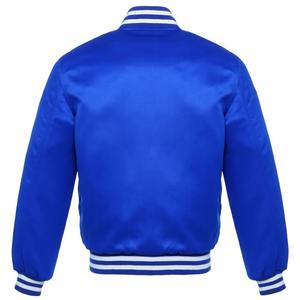 Custom Embroidered Reversible Silk Satin Varsity Jackets Breathable <b>Light</b> Fabric Sublimation Fashion <b>Letter</b> Spring Winter Season - Product Image 4