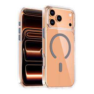 Funda Magnética Transparente, Delgada y Moderna, de TPU y Acrílico, Resistente a Impactos para iPhone - Product Image 1