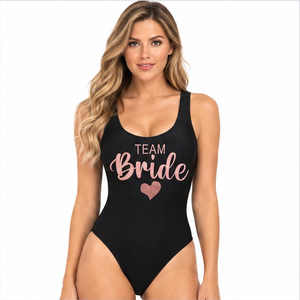 Traje de Baño Bikini de 2 Piezas Personalizado para Mujer, Cuello Redondo, Sexy, Tallas Grandes, Estampado a la Moda/Alfombra de Ganga/Color Sólido, Ropa de Playa de Verano de Alta Calidad - Product Image 2