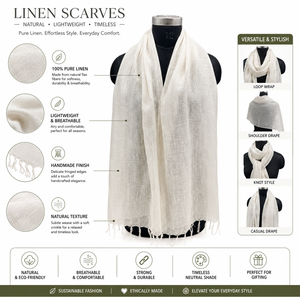 Premium Breathable Quick Dry Scarf Soft Lightweight Natural Fringe <b>Shawl</b> <b>Wrap</b> for Women Men Summer Travel Fashion Accessories - Product Image 6