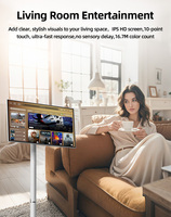Monitor Portátil Inteligente LED Blanco de 21.5 Pulgadas, HDTV Android 13, Enrollable, con Pantalla Táctil