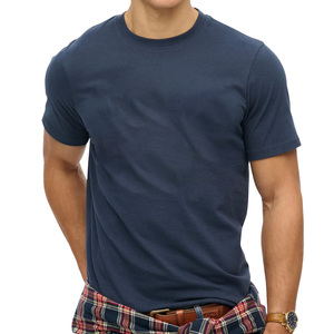 Camiseta informal y elegante para hombre, de color liso, con ajuste cómodo para uso diario, en tela de algodón suave, ideal para el verano y la moda al aire libre. - Product Image 3