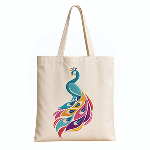 Natural Cotton Canvas Fashion Tote <b>Bag</b> Custom Logo Eco Friendly Reusable <b>Medium</b> <b>Size</b> Multi-Purpose Letter Shops Cotton Handle - Product Image 1