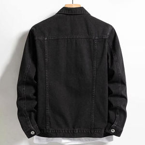 Vente directe usine – Blouson d'hiver streetwear pour homme de haute qualité, respirant, en denim tricoté, avec col montant en cuir léger - Product Image 2