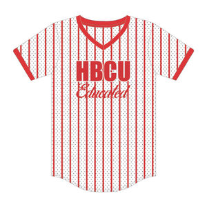 T-shirt de baseball pull-over DST blanc pour femmes, broderie chenille, Sororité grecque Delta Divine Nine, pour femmes éduquées aux HBCU - Product Image 2