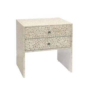 Table de chevet de luxe avec incrustation de nacre, armoire décorative, table de nuit, meubles pour chambre à coucher et salon, fabriqué au Vietnam - Product Image 1