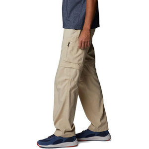 Pantalones de mezcla de algodón suave con cremallera convertible, de calidad duradera, ligeros, transpirables, de corte relajado, estilo moderno y urbano. - Product Image 3