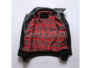 Blouson aviateur en cuir véritable pour homme, en cuir de vachette, fermeture éclair noire, coupe classique, vêtement d'extérieur d'hiver, streetwear, 320g - Product Image 2
