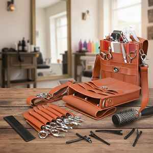 Étui de protection en cuir de luxe durable pour ciseaux de barbier, anti-odeur, pochette de ceinture pour outils de coiffeur, étui de barbier LBSH-0019 - Product Image 3