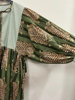 Robe midi en coton 100% à imprimé numérique tigre, robe décontractée d'été
