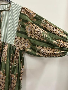 Tiger Digital Print 100% Cotton Midi Dress Summer Casual Dress - Product Image 4
