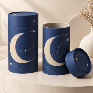Boîte ronde en tube de cobalt personnalisée pour l'emballage de flacons de parfum - Product Image 5