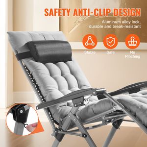 Poltrona Reclinabile Anti-Gravità Regolabile da 26 Pollici, Sedia Lounge per Interni ed Esterni, Arredo da Campeggio con Cuscini, Marca Cushi Cushi - Product Image 5