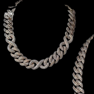 Most Selling <b>Iced</b> <b>Out</b> Hip Hop Moissanite Diamond Necklace <b>Chain</b> for Rapper Jewelry and Luxury Street Style Available for Sale - Product Image 1