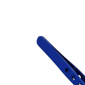 Pince à épiler légère multi-trous en acier inoxydable, professionnelle, bleue, à pointe inclinée, de précision pour les poils du visage - Product Image 3