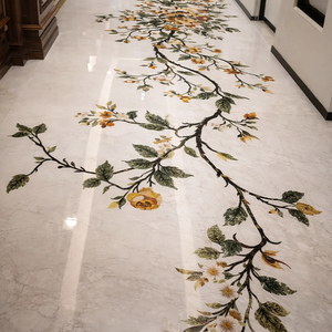 Suelo de Pasillo Moderno con Incrustaciones de Mármol, Lavable, Hecho a Mano, Mosaico de Piedra Natural, Diseño Decorativo de Lujo para Pasillos - Product Image 3