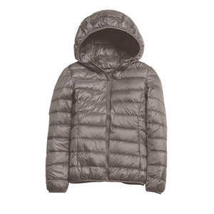 Winter Wear Wholesale High Quality Custom OEM Front Logo Knitted Canvas Waterproof Breathable Puffer Jacket Women Casual Wear - Product Image 3
