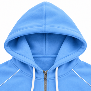 Ensemble de survêtement bleu à capuche pour homme, coupe ample, décontracté, avec sweat-shirt et pantalon à poches latérales, en coton respirant - Product Image 5